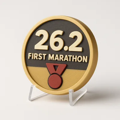 26.2 - First Marathon magnetic 3D-printed achievement badge