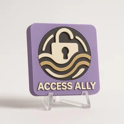 Access Ally magnetic 3D-printed achievement badge