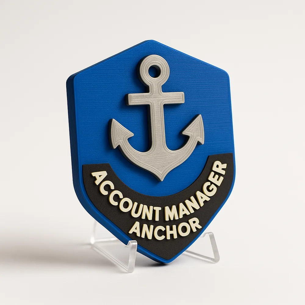 Account Manager Anchor magnetic 3D-printed achievement badge