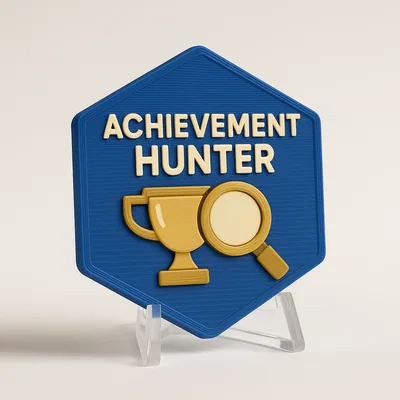 Achievement Hunter magnetic 3D-printed achievement badge
