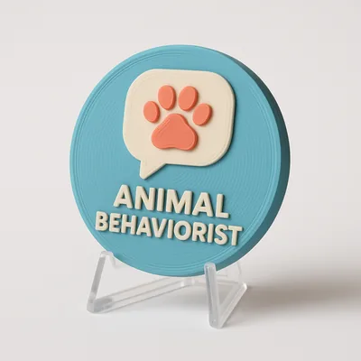 Animal Behaviorist magnetic 3D-printed achievement badge