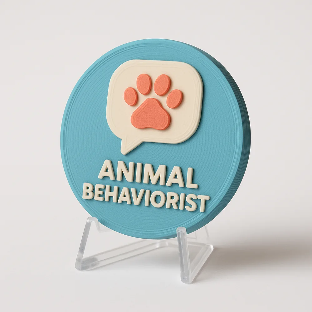 Animal Behaviorist magnetic 3D-printed achievement badge