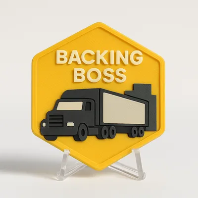 Backing Boss magnetic 3D-printed achievement badge