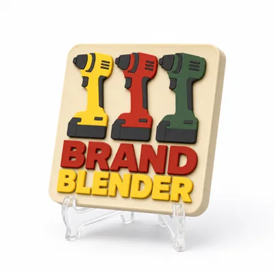 Brand Blender magnetic 3D-printed achievement badge