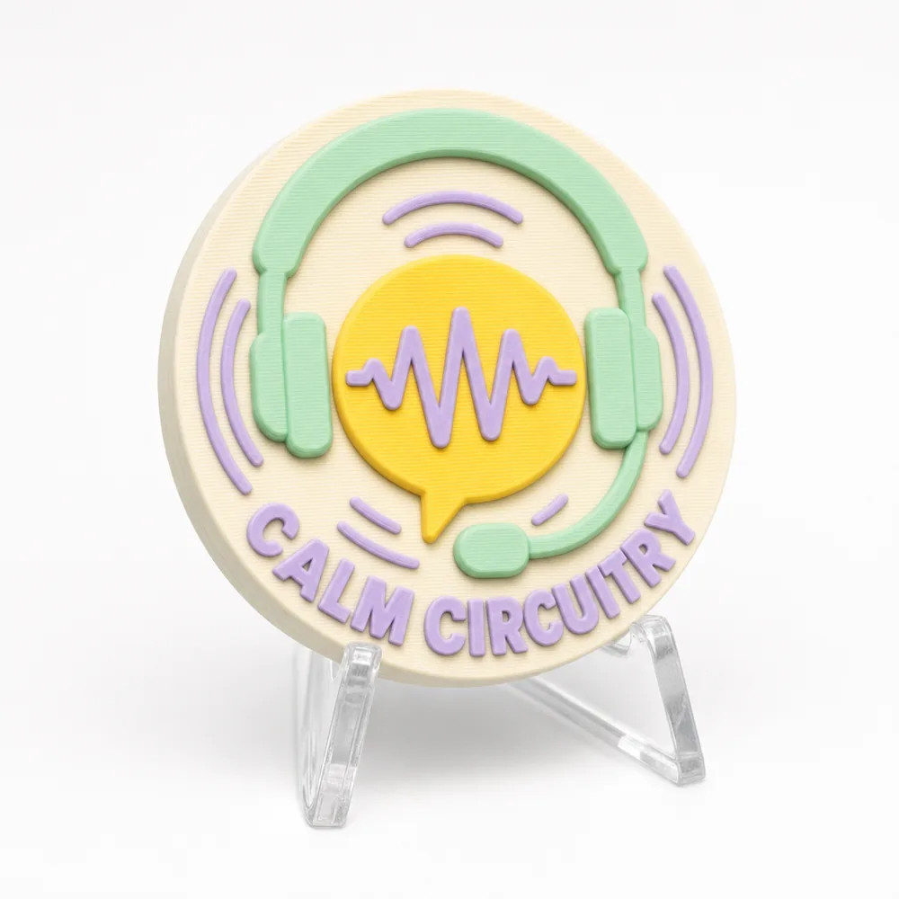 CALM CIRCUITRY magnetic 3D-printed achievement badge