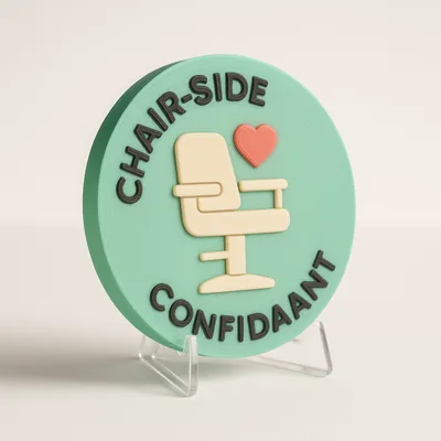 Chair-Side Confidant magnetic 3D-printed achievement badge