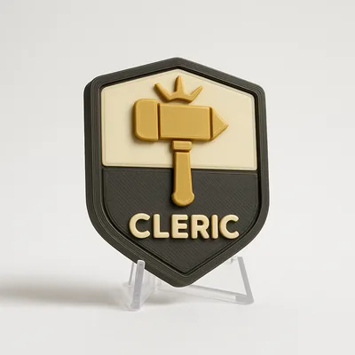 Cleric magnetic 3D-printed achievement badge