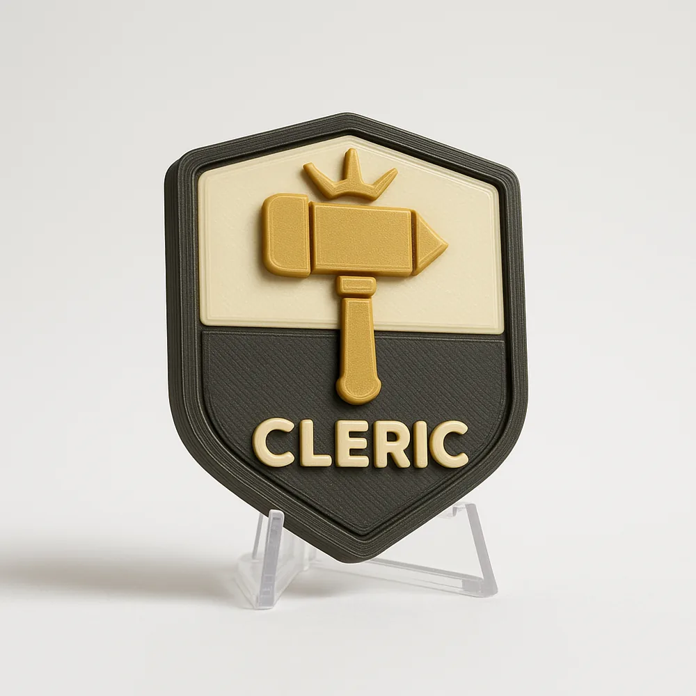 Cleric magnetic 3D-printed achievement badge