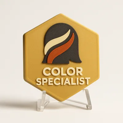 Color Specialist magnetic 3D-printed achievement badge
