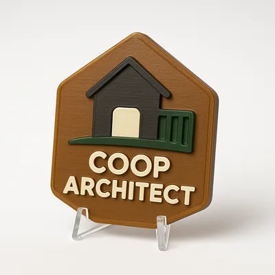 Coop Architect magnetic 3D-printed achievement badge