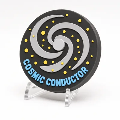 Cosmic Conductor magnetic 3D-printed achievement badge