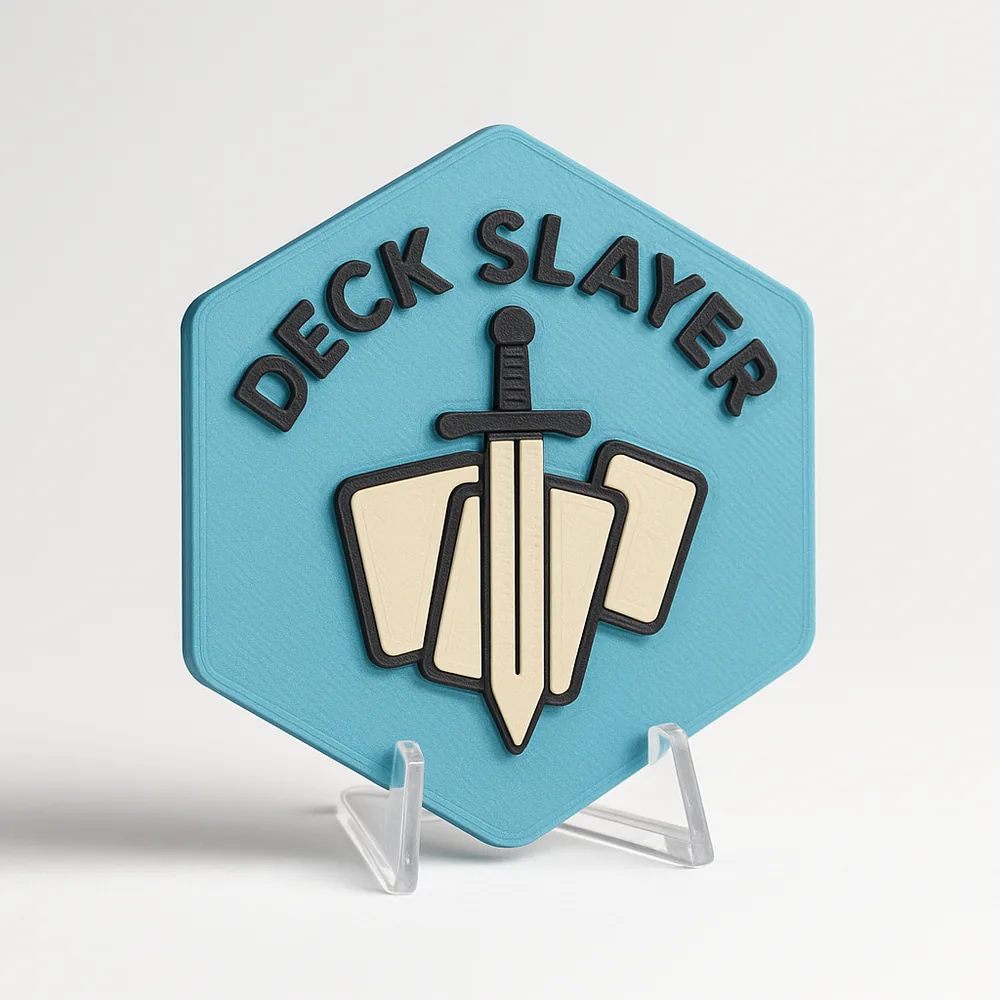 Deck Slayer magnetic 3D-printed achievement badge