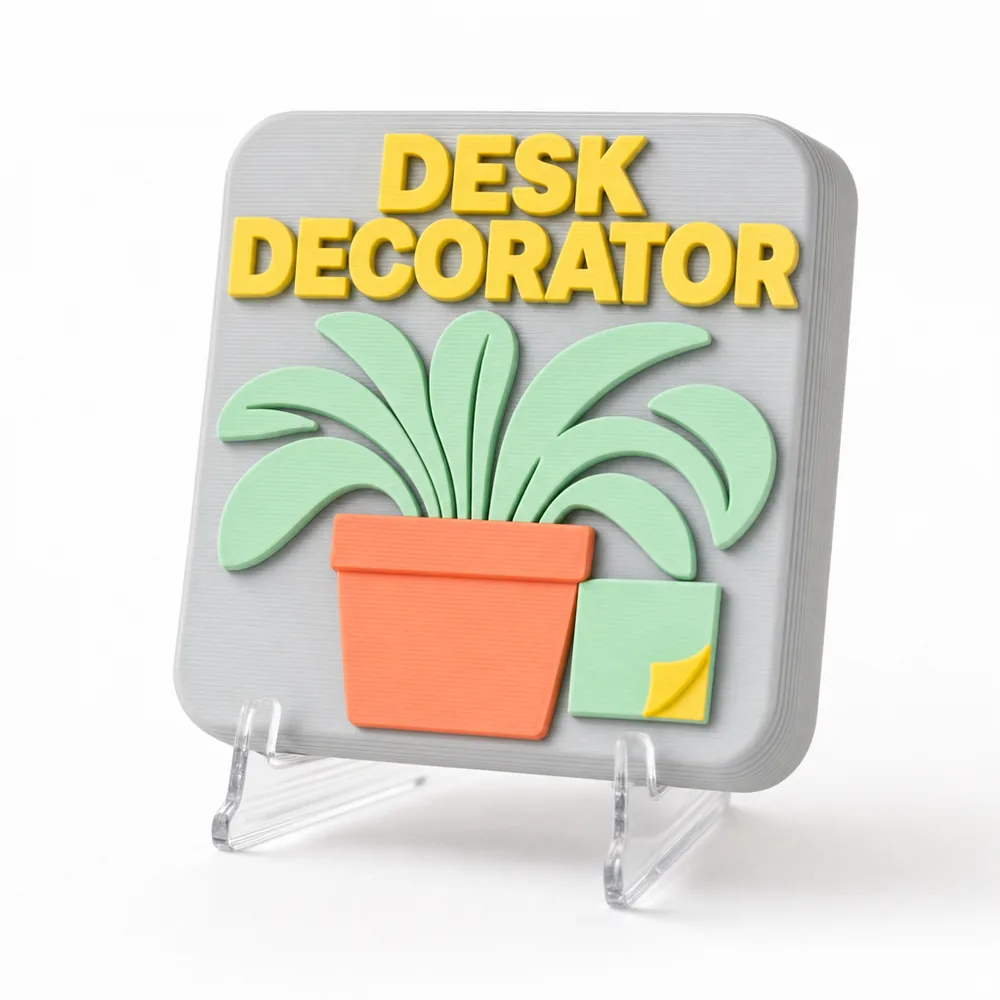 DESK DECORATOR magnetic 3D-printed achievement badge