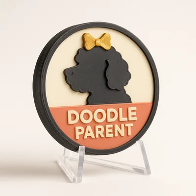 Doodle Parent magnetic 3D-printed achievement badge