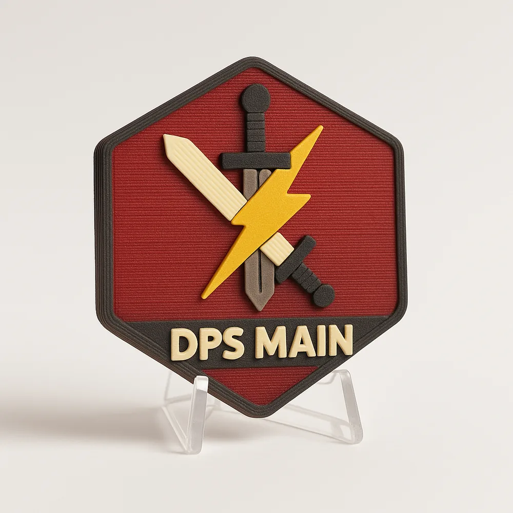 DPS Main magnetic 3D-printed achievement badge