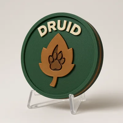 Druid magnetic 3D-printed achievement badge