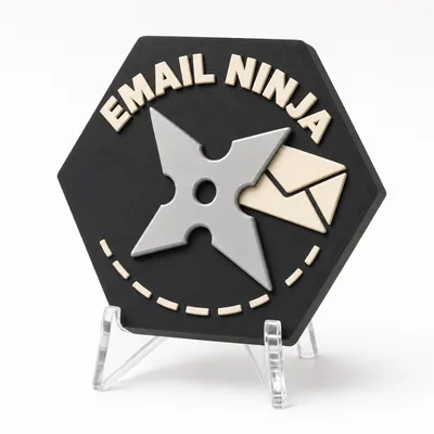 EMAIL NINJA magnetic 3D-printed achievement badge