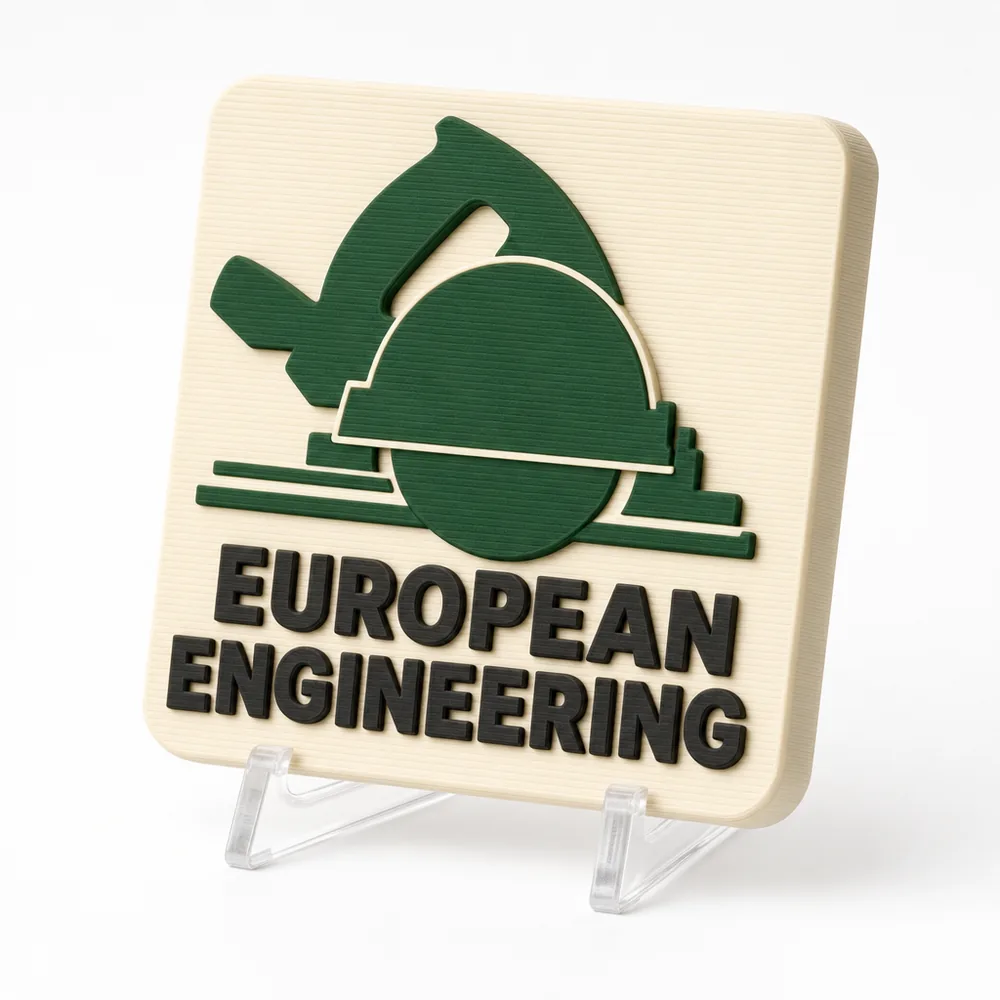 European Engineering magnetic 3D-printed achievement badge