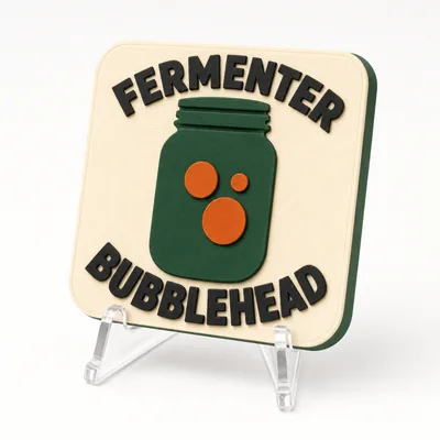 Fermenter magnetic 3D-printed achievement badge