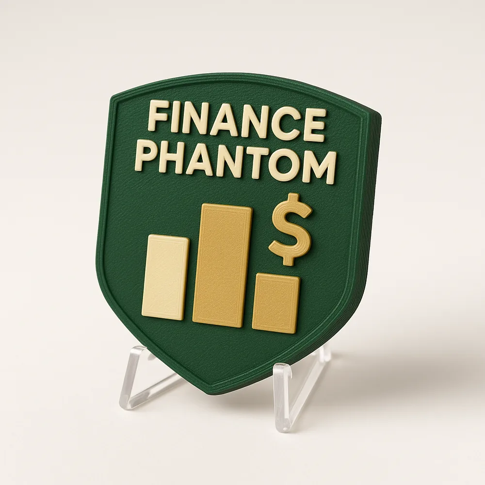 Finance Phantom magnetic 3D-printed achievement badge