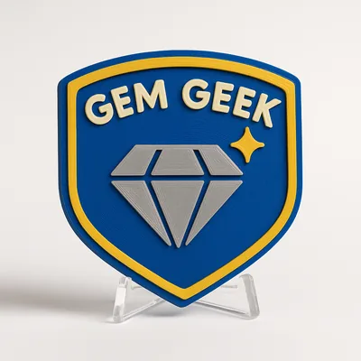 Gem Geek magnetic 3D-printed achievement badge