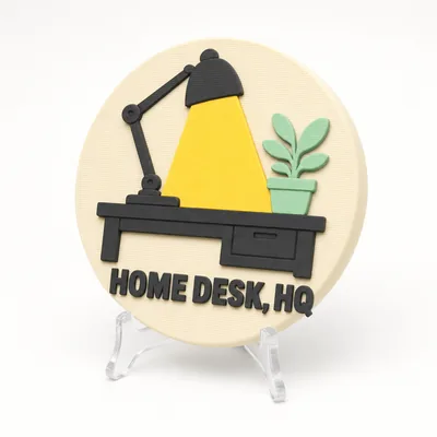 Home Desk, HQ magnetic 3D-printed achievement badge