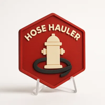 Hose Hauler magnetic 3D-printed achievement badge