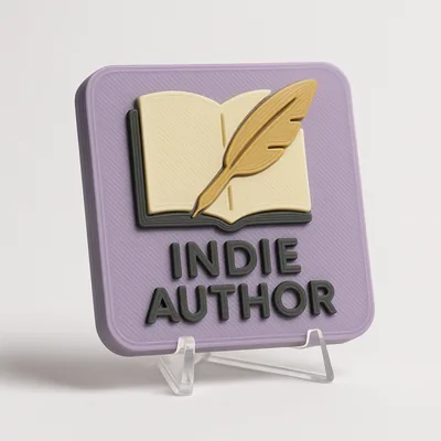 Indie Author magnetic 3D-printed achievement badge