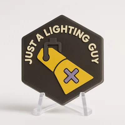 Just a Lighting Guy magnetic 3D-printed achievement badge