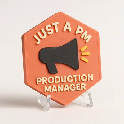 Just a PM magnetic 3D-printed achievement badge