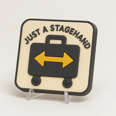 Just a Stagehand magnetic 3D-printed achievement badge