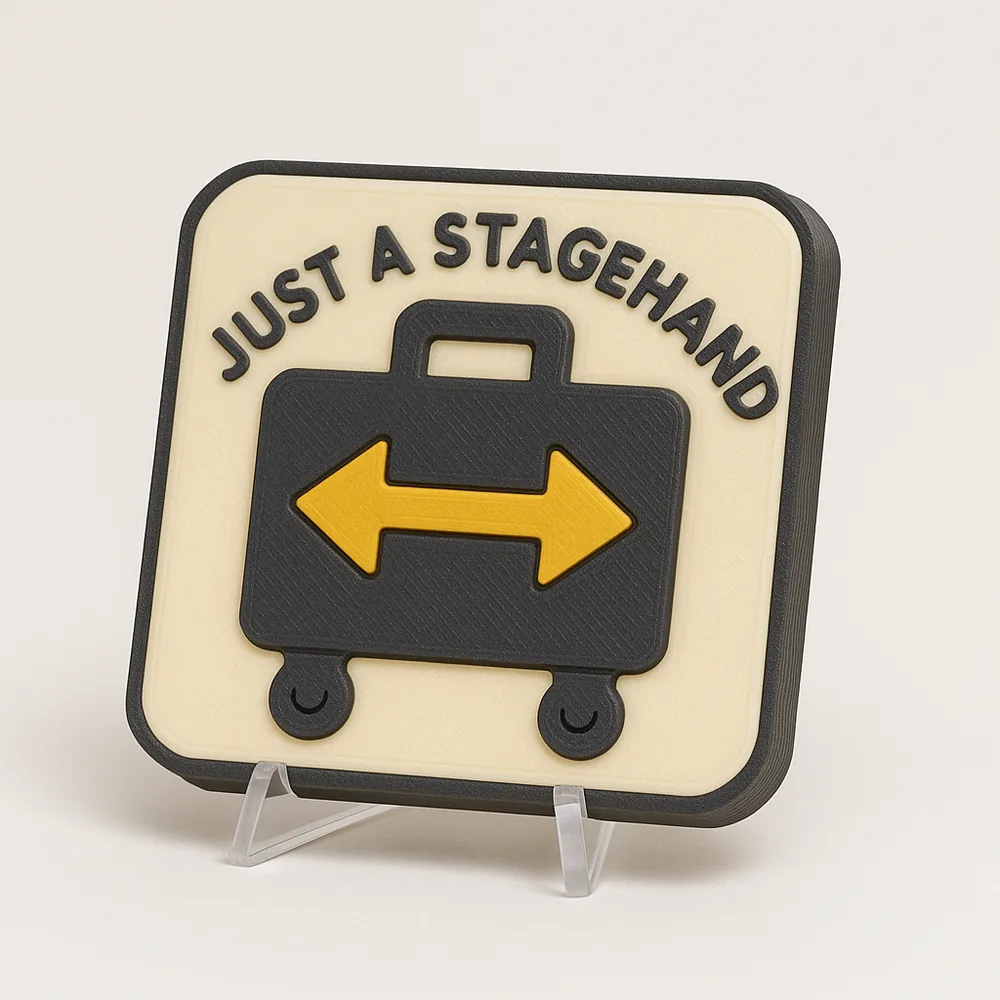Just a Stagehand magnetic 3D-printed achievement badge