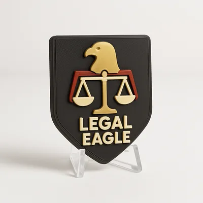 Legal Eagle magnetic 3D-printed achievement badge