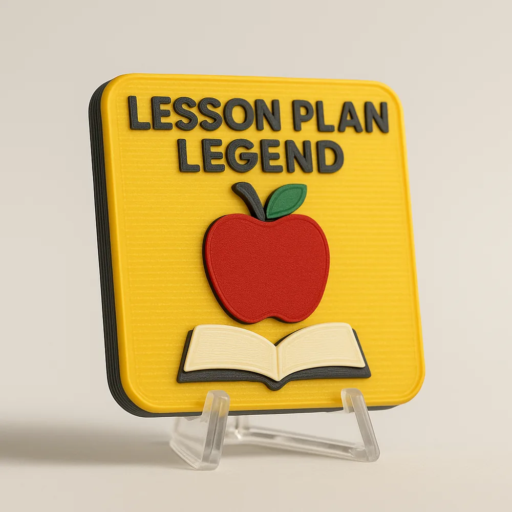 Lesson Plan Legend magnetic 3D-printed achievement badge