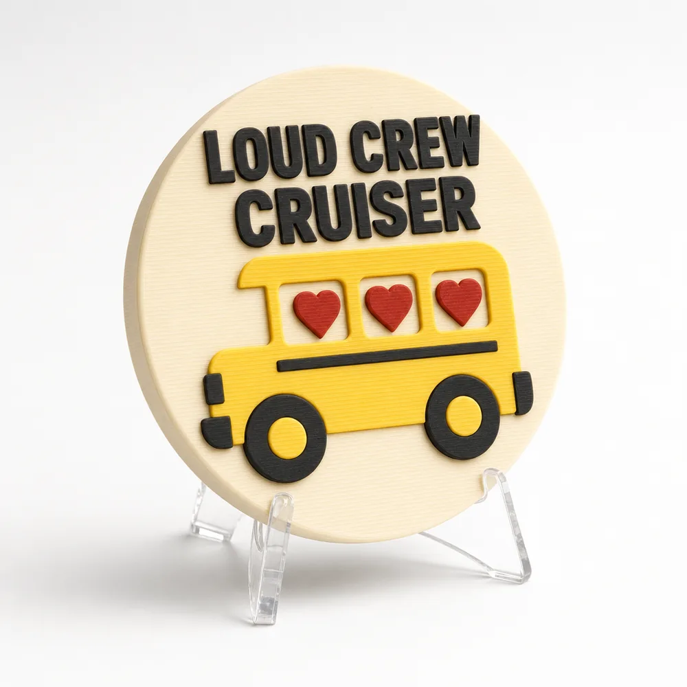 Loud Crew Cruiser magnetic 3D-printed achievement badge