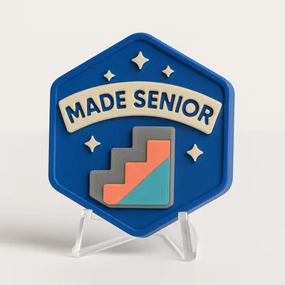 Made Senior magnetic 3D-printed achievement badge