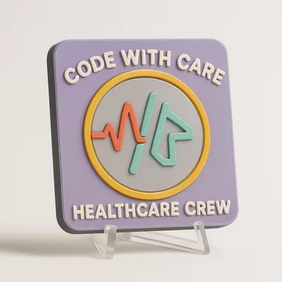 Medical Coder magnetic 3D-printed achievement badge
