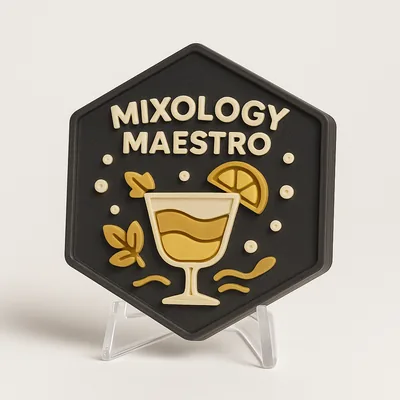 Mixology Maestro magnetic 3D-printed achievement badge