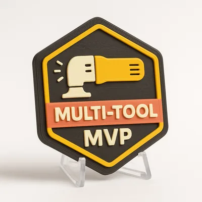 Multi-Tool MVP magnetic 3D-printed achievement badge