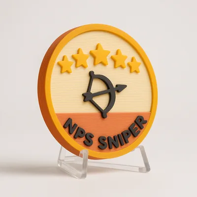 NPS Sniper magnetic 3D-printed achievement badge