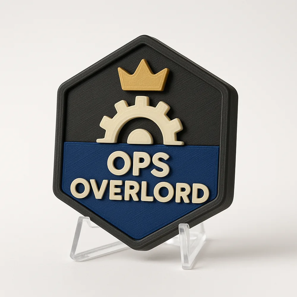 Operations Overlord magnetic 3D-printed achievement badge