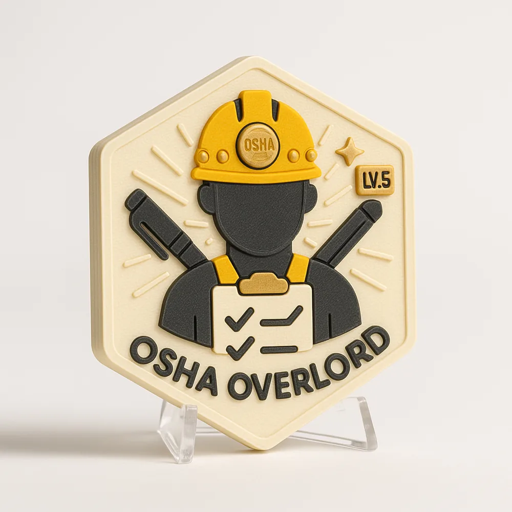 OSHA Overlord magnetic 3D-printed achievement badge