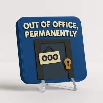Out of Office, Permanently magnetic 3D-printed achievement badge