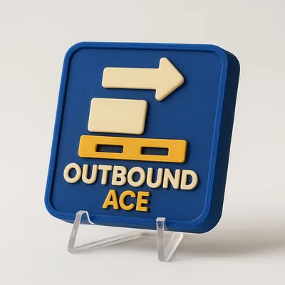 Outbound Ace magnetic 3D-printed achievement badge