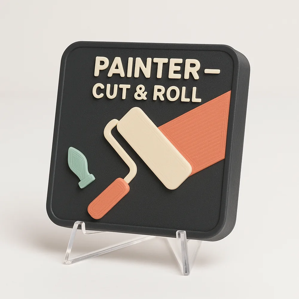 Painter - Cut & Roll magnetic 3D-printed achievement badge
