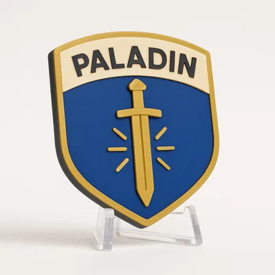 Paladin magnetic 3D-printed achievement badge