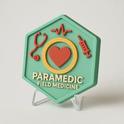 Paramedic - Field Medicine magnetic 3D-printed achievement badge
