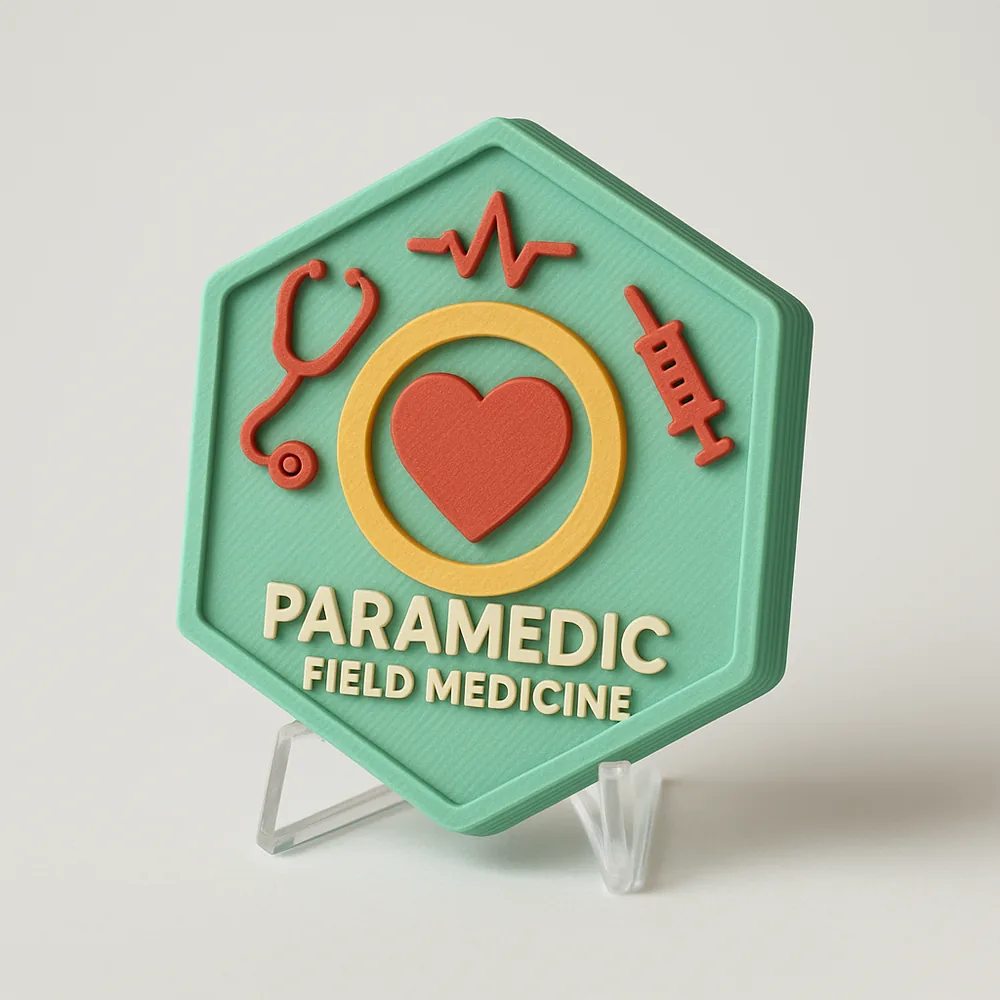 Paramedic - Field Medicine magnetic 3D-printed achievement badge