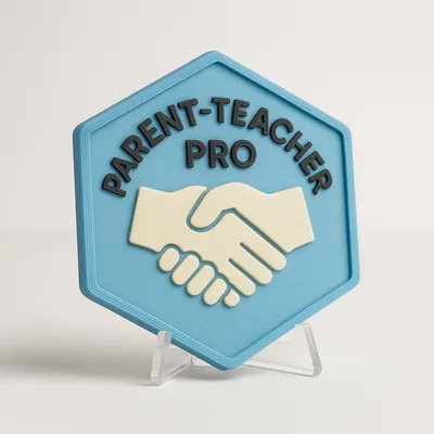 Parent-Teacher Pro magnetic 3D-printed achievement badge