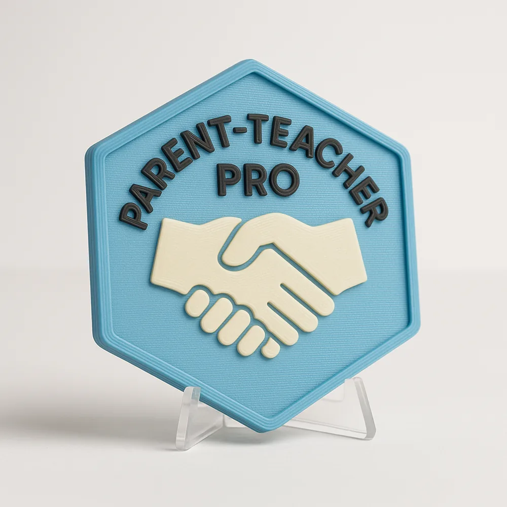 Parent-Teacher Pro magnetic 3D-printed achievement badge
